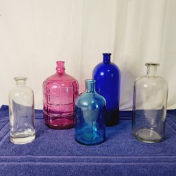 Clear And Colored Thick Glass Bottles