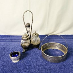 Wilcox Silver Plate Condiment Display And Other Silver Plated Items