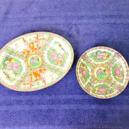 Set Of 2 Rose Medallion ACF Plates