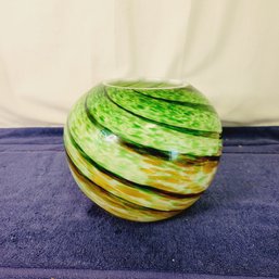 Hand Made Round MCM Style Vase