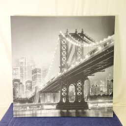 Canvas Print With 3D Gem Decor Manhattan Bridge