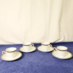 Set Of 4 Kentrikon Tea Cups & Saucers