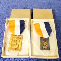 Set Of 2 Softball NY City Parks Medals From 1948
