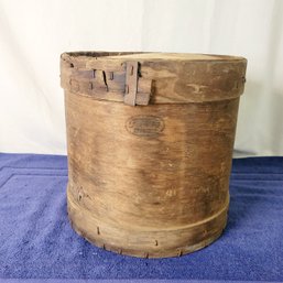Vintage Barrel With Rope, Hooks & Pully