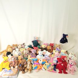 Over 50 Beanie Babies! Princess Diana Bear In Plastic Case