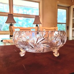 Brilliant Cut Lead Crystal 3 Footed Bowl (Dining Room)