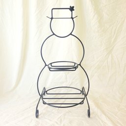 Longaberger Wrought Iron Snowman Stand (no Baskets)