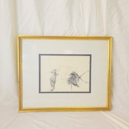 'Storing Up' Vintage Framed Print