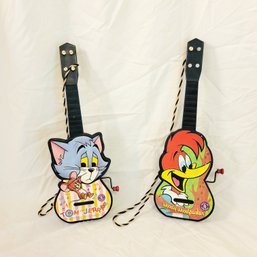 1963 And 1965 Tom And Jerry And Woody Woodpecker Toy Guitars