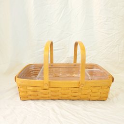 Longaberger Gathering Basket With 2 Different Inserts