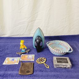 Mixed Lot Bart Simpson, Magnets, Handmade Basket And More