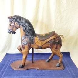 Vintage Hand Carved And Painted Wooden Child's Horse