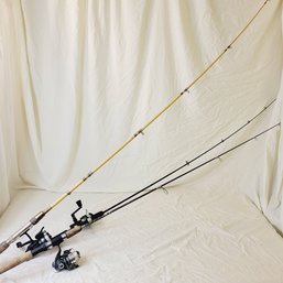 Set Of 3 Fishing Rods And Reels