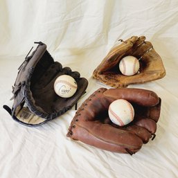 Baseball Gloves And Balls