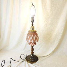 Vintage Ceramic And Metal Lamp