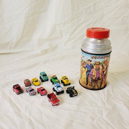 Vintage Bonanza Thermos And Galoob Micro Minis