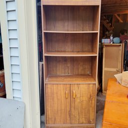 Tall Laminate Shelf With Bottom Cabinet