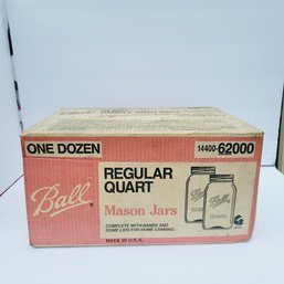 Sealed Box Of Ball Regular Quart Size Mason Jars