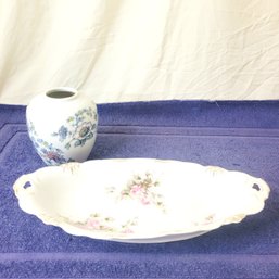 Ceramic Serving Dish And Vase