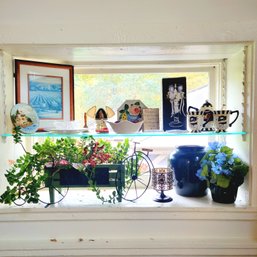 Bay Window  Lot- Plants, Decorative Items And More!