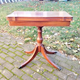 Gorgeous Vintage Mahogany Flip Top Card Table With Claw Feet