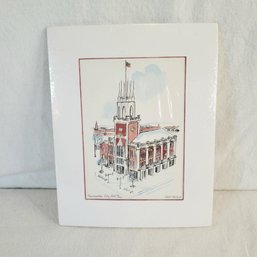 Manchester City Hall By Jean Tallman Numbered Print