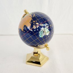 Desk Globe With Gemstones