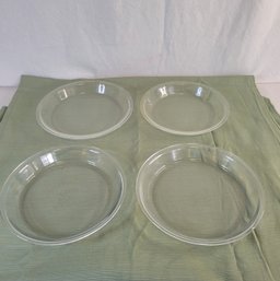 Glass Pie Plates 2x Anchor Hocking & 2x Pyrex