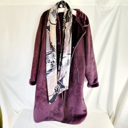 3X Dennis Basso Coat And Scarf