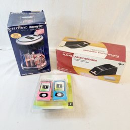 New Items Lot Card Dispenser, IPad Holders And Coin Bank