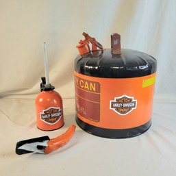 Harley Davidson Oil And Gas Cans With Easy Pour Spout