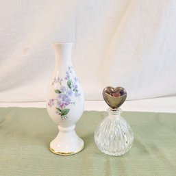 Royal Kent Vase And Heart Top Perfume Bottle