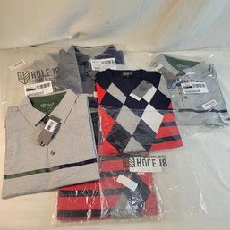 Mens Polo Short Sleeve Shirts And 2 Sweaters Size L & XL