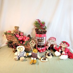 Christmas Sleigh, Pinecones, Ornaments And More