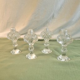 Set Of 4 Glass Salt And Pepper Shakers