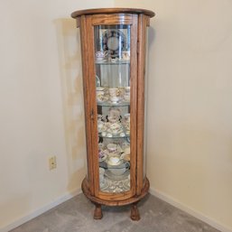 Gorgeous Round Wooden Curio Cabinet (Living Room)
