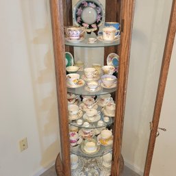 Contents Of The Curio Cabinet Tea Cups And More