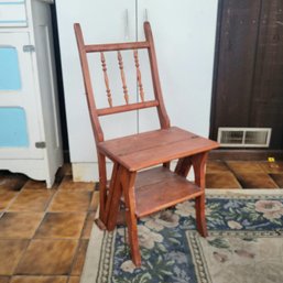 Vintage Convertible Chair To Step Ladder (Sunroom)