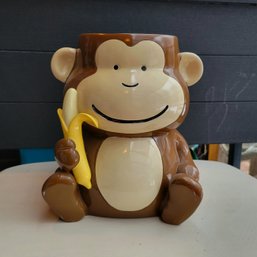 Ceramic Monkey Trashcan (Sunroom)