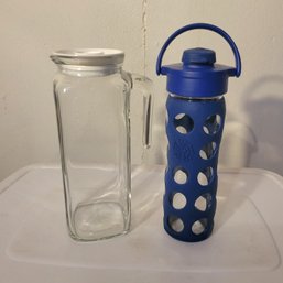 Glass Pitcher And Glass Water Bottle (Bsmt)