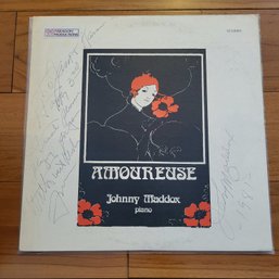 Johnny Maddox Amoureuse Record Signed By Johnny Himself! (Bsmt)