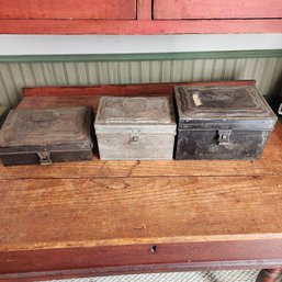 3 Vintage Tin Boxes- Dining Room