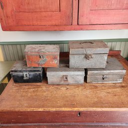 5 Vintage Tin Boxes- Dining Room