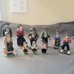 Antique Cast Iron Amish Folk (BR)