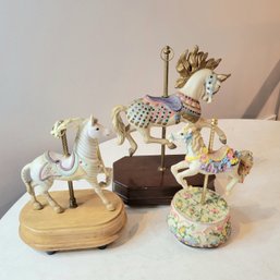 Carousel Horse Music Boxes *Read Description (EFL1)