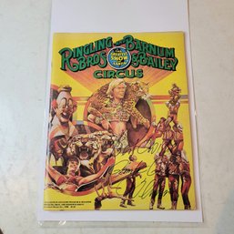 1980 Ringling Brothers Circus Program With Signature (EFL1)