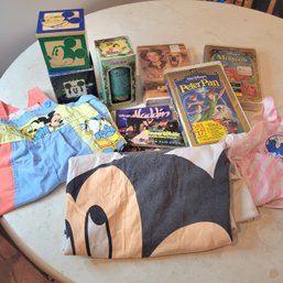 3 Sealed Disney VHS Tapes, Disney Clothes, Books And More (EFL1)