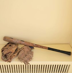 Baseball Bat And Gloves (porch)