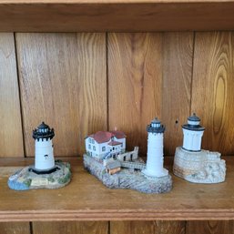Set Of 3 Harbour Lighthouses Signed By Artist (Living Room)