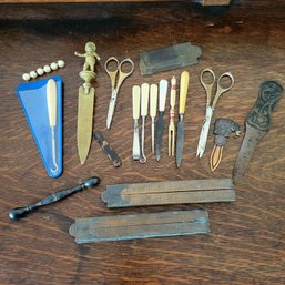Vintage Bookmarks, Letter Opener, Rulers And Sewing Accessories (Living Room)